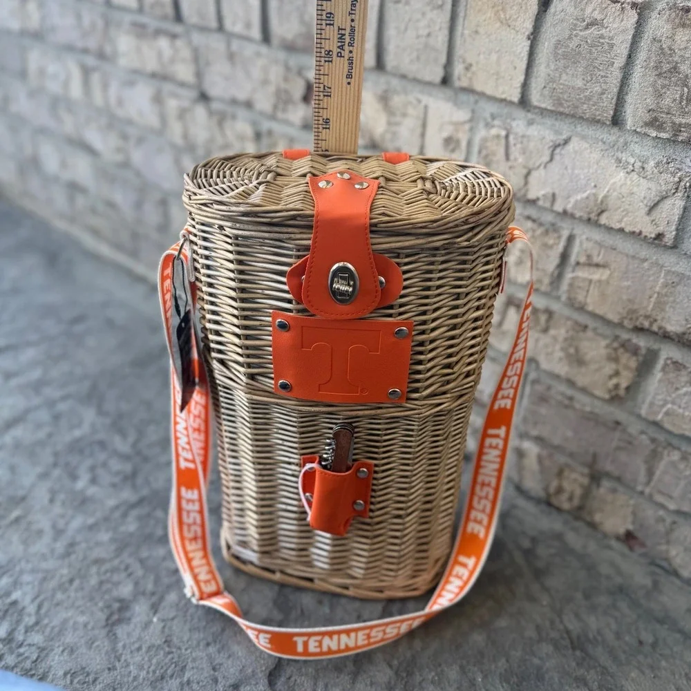 University‎ of Tennessee Wicker Double Wine Cooler Bag Insulated  NCAA NWT